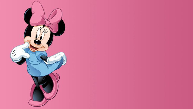 Cartoon character pink bow blue free wallpaper for desktop - medium preview image