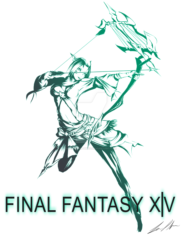 Woman bow arrow final fantasy free wallpaper for mobile - medium preview image