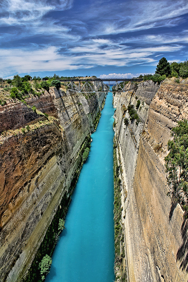 River canyon bridge over river free wallpaper for mobile - medium preview image