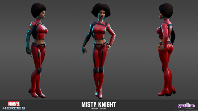 Woman red black suit boots free wallpaper for desktop - medium preview image