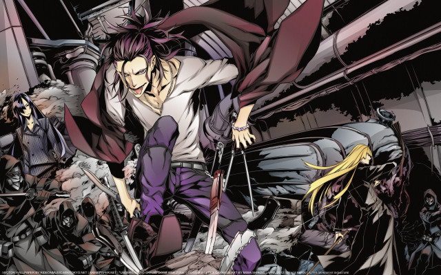 Anime group sword wielders japanese free wallpaper for desktop - medium preview image