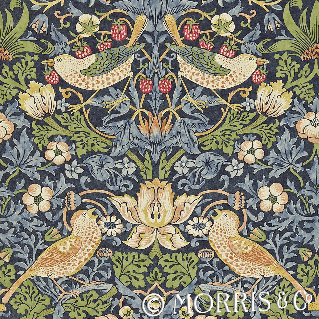 Birds flowers blue gold red free wallpaper for tablet - medium preview image