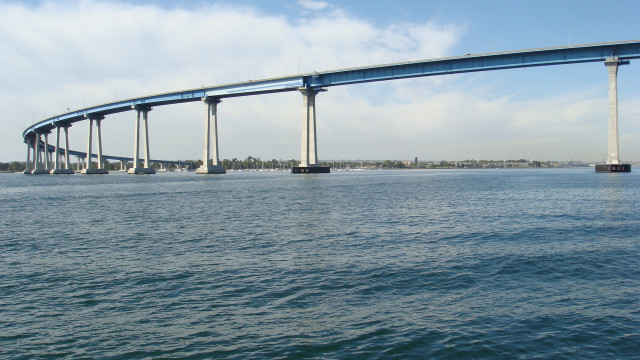 Bridge water boat background scenery #2 free wallpaper for desktop - medium preview image