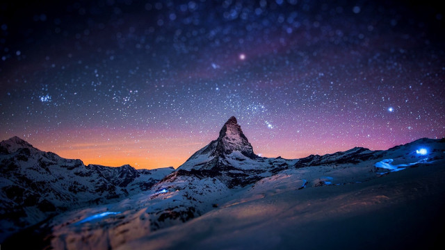 Mountain star filled sky stars #14 free wallpaper for desktop - medium preview image