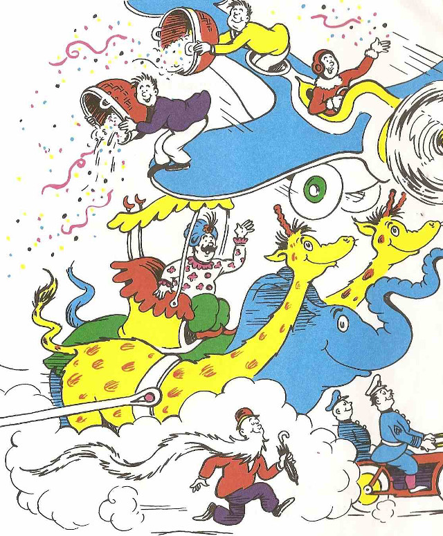 Cartoon bus people dog cat free wallpaper for mobile - medium preview image