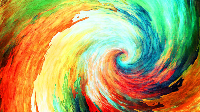 Colorful swirl paint black background free wallpaper for desktop - medium preview image