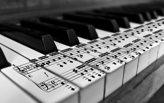 Piano musical notes keys string free wallpaper for desktop - medium preview image