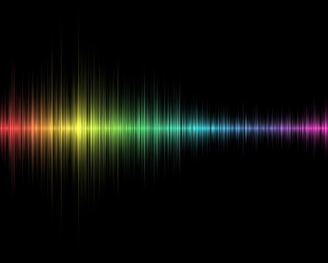 Colorful sound wave black background free wallpaper for desktop - medium preview image