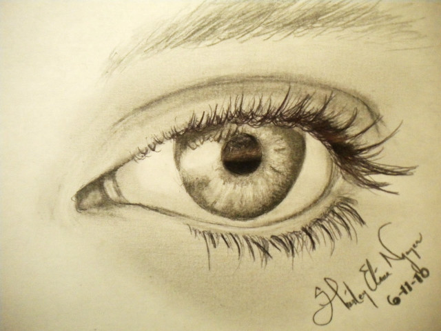 Human eye pencil drawing iris free wallpaper for desktop - medium preview image
