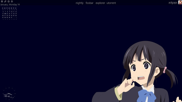 Girl black shirt tie pointing free wallpaper for desktop - medium preview image