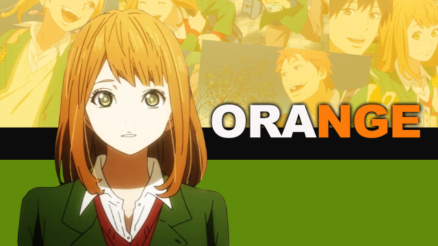 Orange girl suit green background free wallpaper for desktop - medium preview image