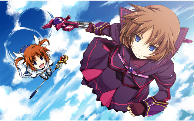 Cartoon character flying sword cat free wallpaper for desktop - medium preview image