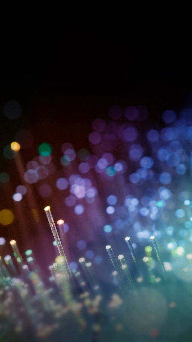 Blurry city lights background nighttime free wallpaper for mobile - medium preview image