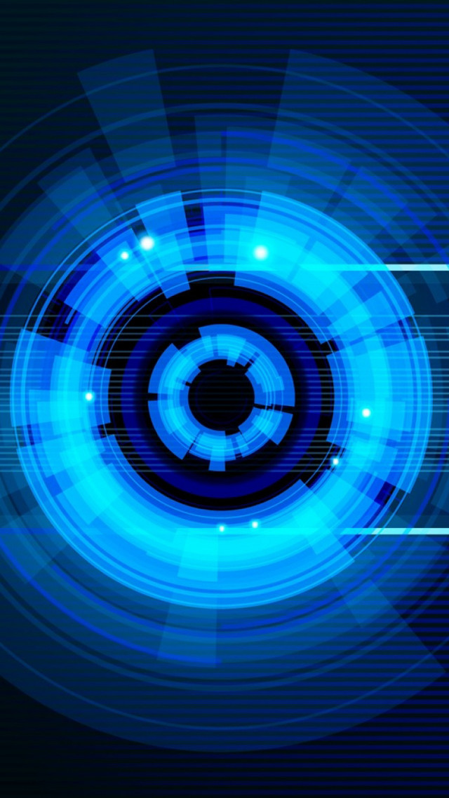 Blue abstract background circular design #4 free wallpaper for mobile - medium preview image