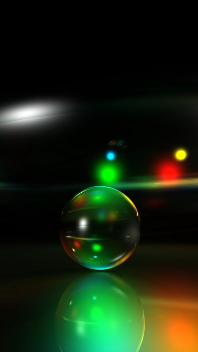 Colorful bubble reflective surface black free wallpaper for mobile - medium preview image