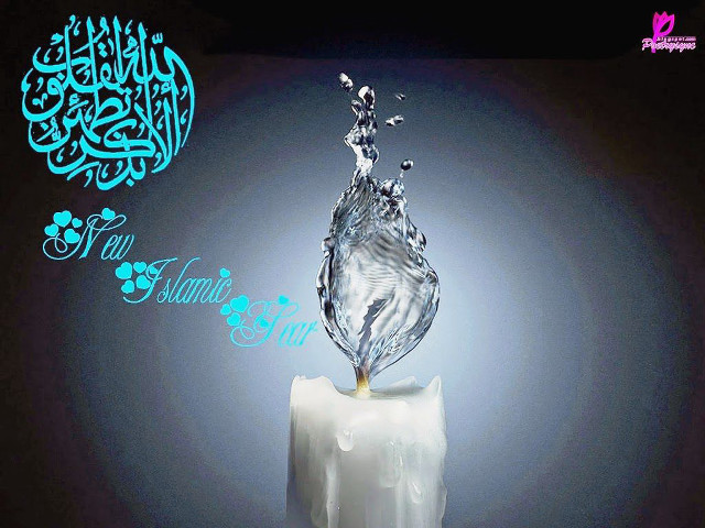 Candle water splash blue abstract free wallpaper for desktop - medium preview image