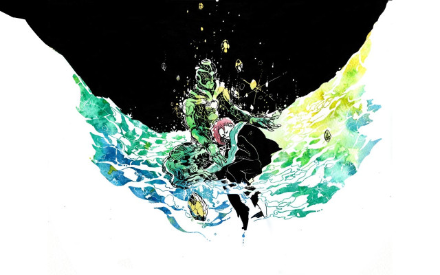 Surfing man wave ocean water free wallpaper for desktop - medium preview image