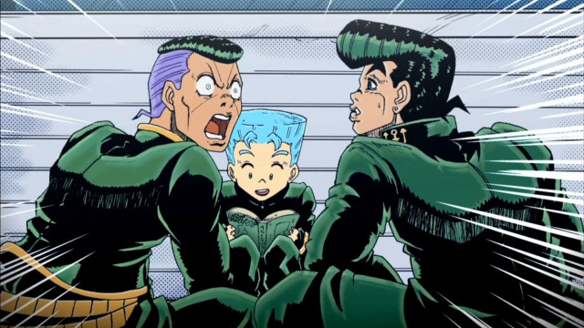 Cartoon two men child blue free wallpaper for desktop - medium preview image