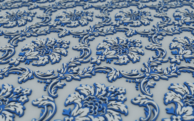 Blue white table pattern design free wallpaper for desktop - medium preview image