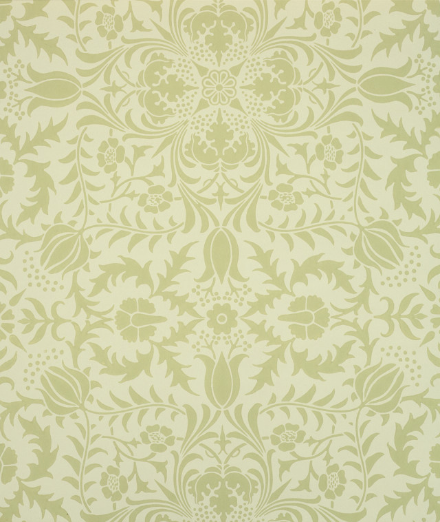 Floral wallpaper white background green free wallpaper for mobile - medium preview image