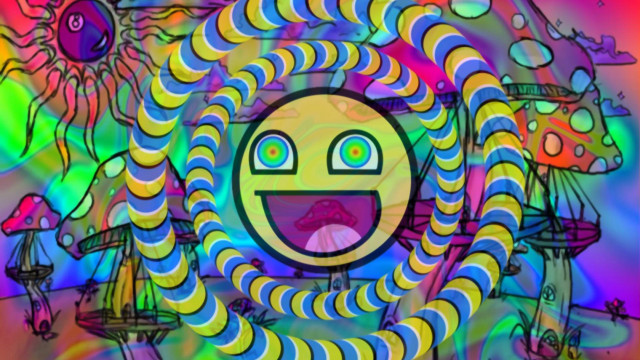 Colorful painting smiley face rainbow free wallpaper for desktop - medium preview image