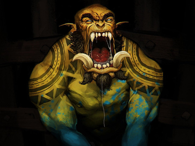 Demon beard cartoon mouth open free wallpaper for desktop - medium preview image