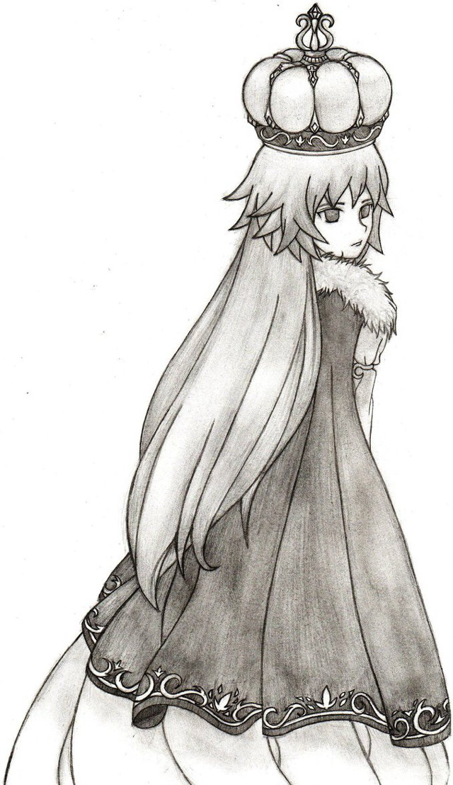 Princess crown dress drawing image free wallpaper for mobile - medium preview image