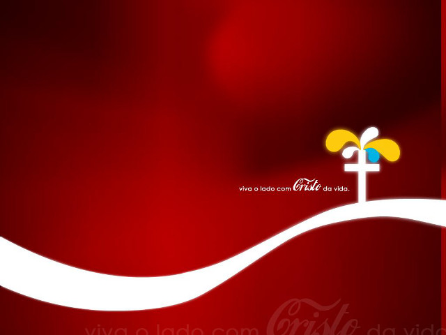 Red wave cross flag moon free wallpaper for desktop - medium preview image