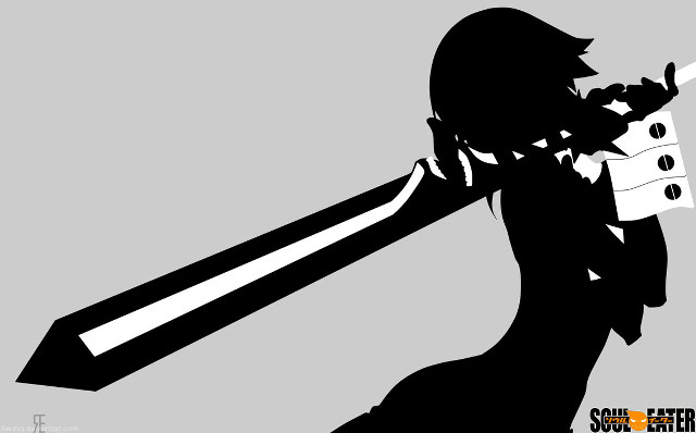 Person holding giant knife shadow free wallpaper for desktop - medium preview image