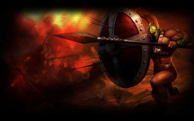 Woman sword shield back heroic free wallpaper for desktop - medium preview image