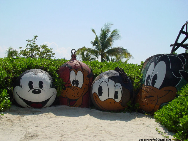 Cartoon characters painted rocks beach free wallpaper for desktop - medium preview image