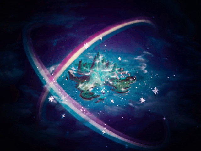 Space station saturn stars handprint free wallpaper for desktop - medium preview image