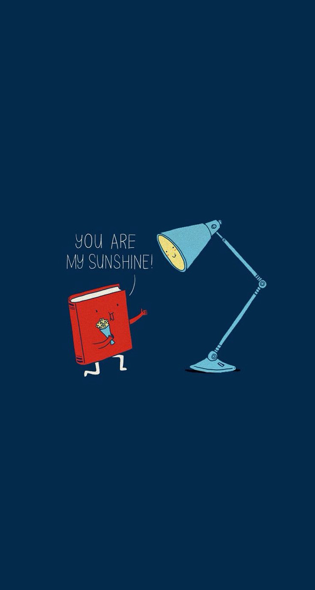 Cartoon character reading book lamp free wallpaper for mobile - medium preview image