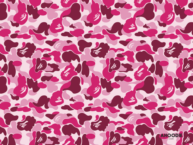 Pink camouflage hearts background pattern free wallpaper for desktop - medium preview image