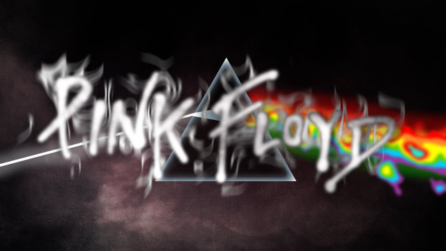 Pink floyd logo rainbow black free wallpaper for desktop - medium preview image