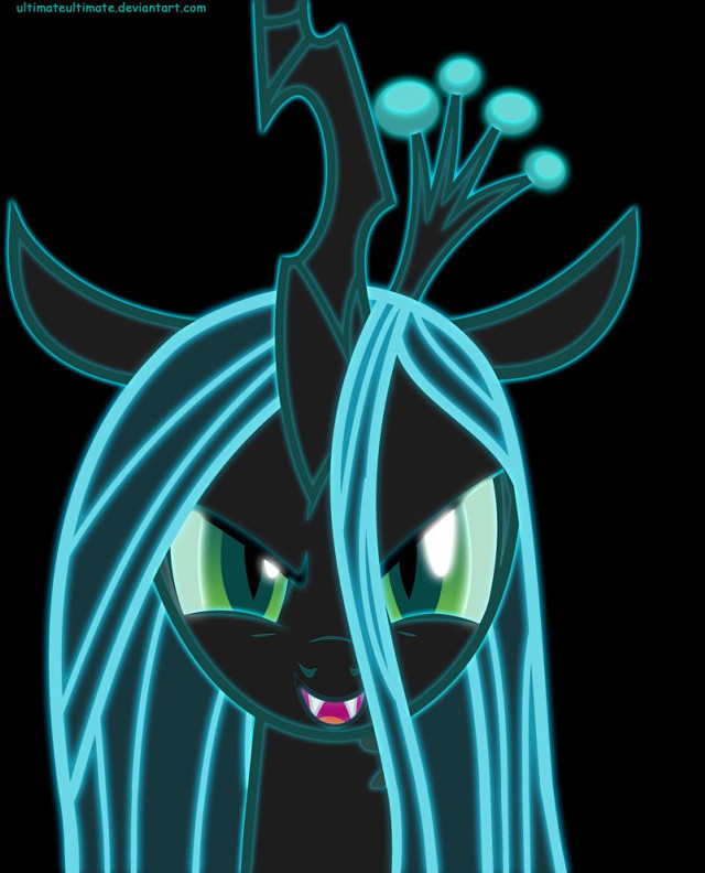 Black cat blue hair glowing free wallpaper for mobile - medium preview image