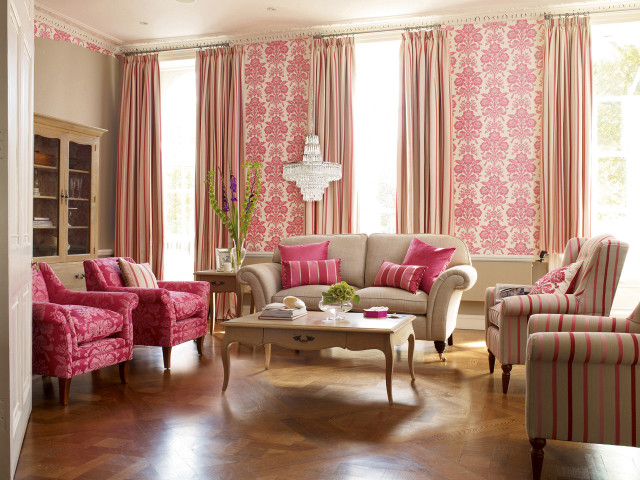 Living room pink white furniture free wallpaper for desktop - medium preview image