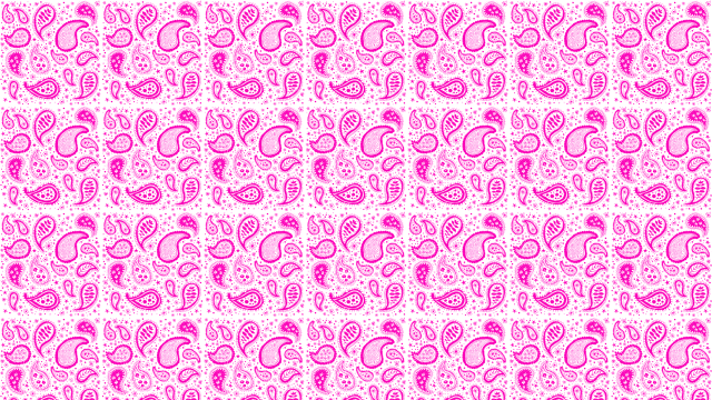 Pink white pattern hearts leaves free wallpaper for desktop - medium preview image