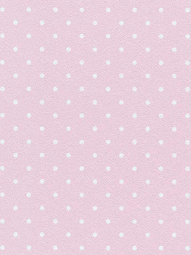 Pink background white polka dots free wallpaper for mobile - medium preview image