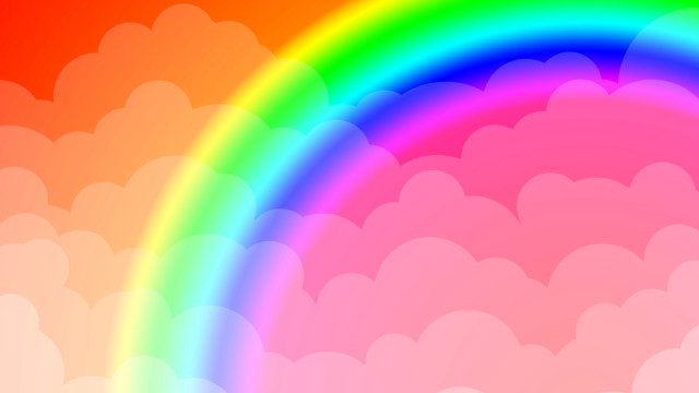 Rainbow clouds sky digital rendering free wallpaper for desktop - medium preview image