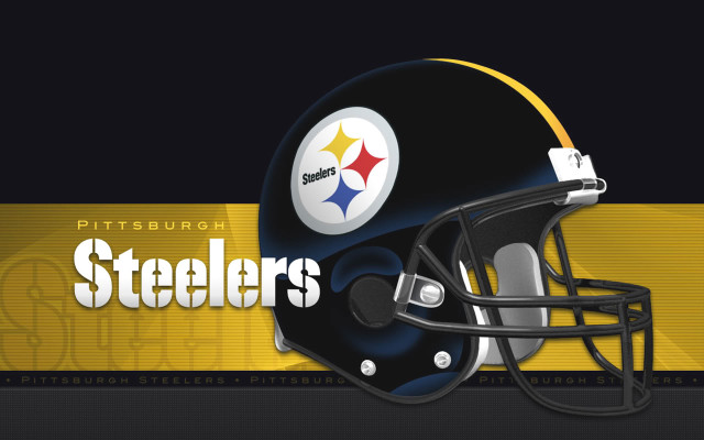 Pittsburgh football helmet logo yellow free wallpaper for desktop - medium preview image