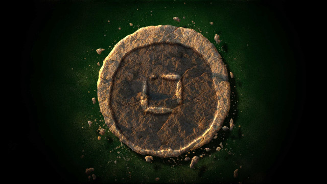 Stone letter hole green black free wallpaper for desktop - medium preview image