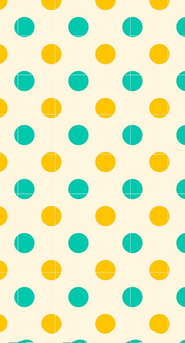 Blue yellow dots pattern white free wallpaper for mobile - medium preview image
