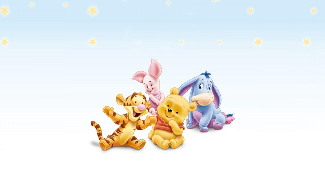 Winnie the pooh friends sitting #2 free wallpaper for desktop - medium preview image