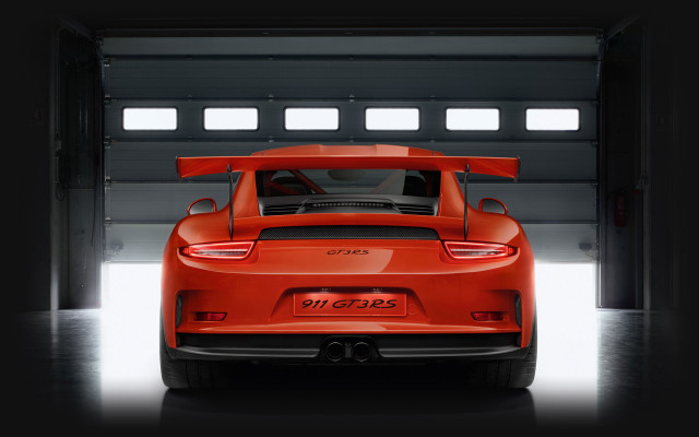 Red sports car garage hood free wallpaper for desktop - medium preview image