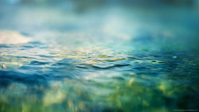 Blurry water green field blue free wallpaper for desktop - medium preview image