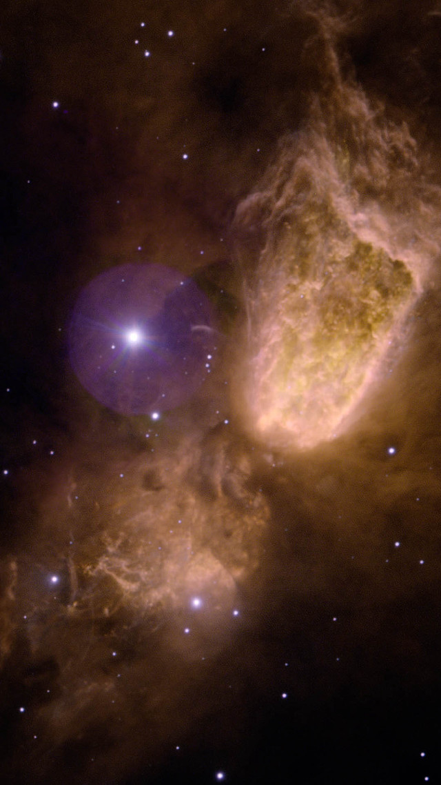 Large star space blue nebula free wallpaper for mobile - medium preview image