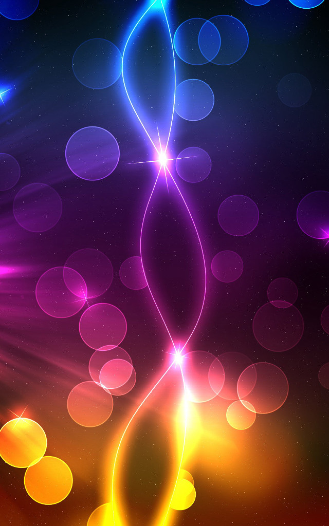 Colorful abstract background circles lights free wallpaper for mobile - medium preview image