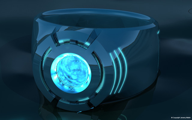 Futuristic blue object glowing light free wallpaper for desktop - medium preview image