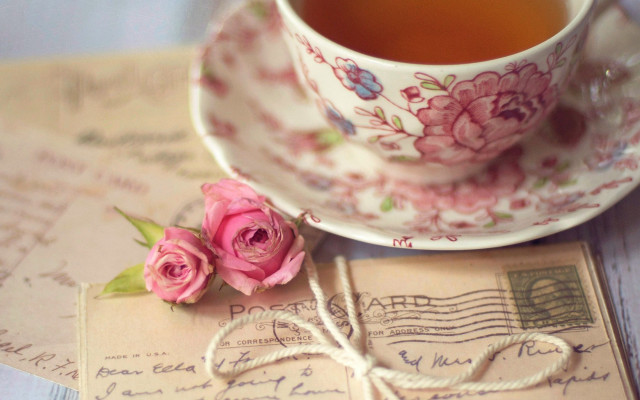 Tea rose table postcard envelopes free wallpaper for desktop - medium preview image